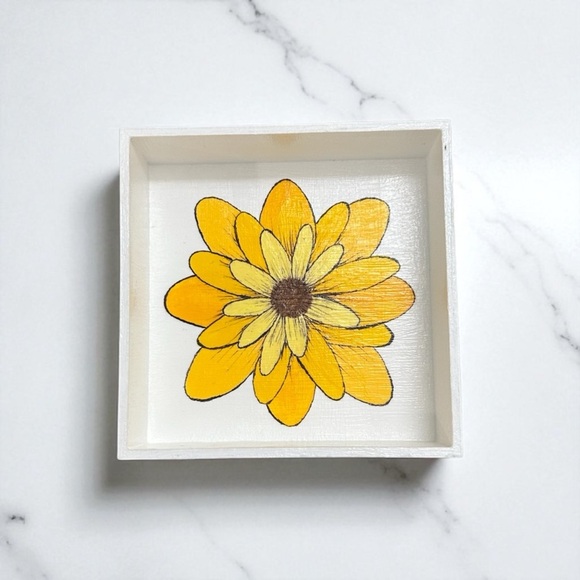 Handmade Sunflower Trinket Dish Jewelry Dish - Picture 5 of 7